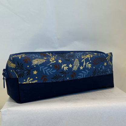 Chunky pencil case; blue sparkle