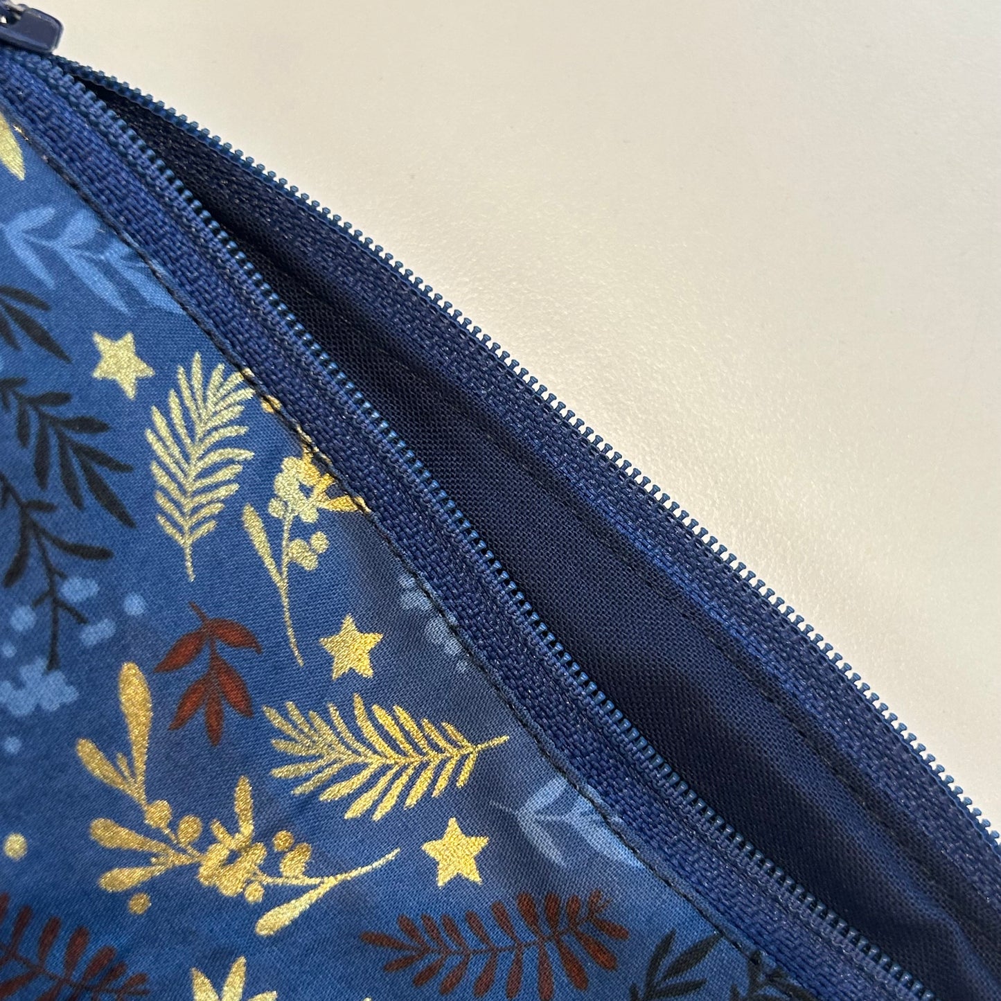 Chunky pencil case; blue sparkle