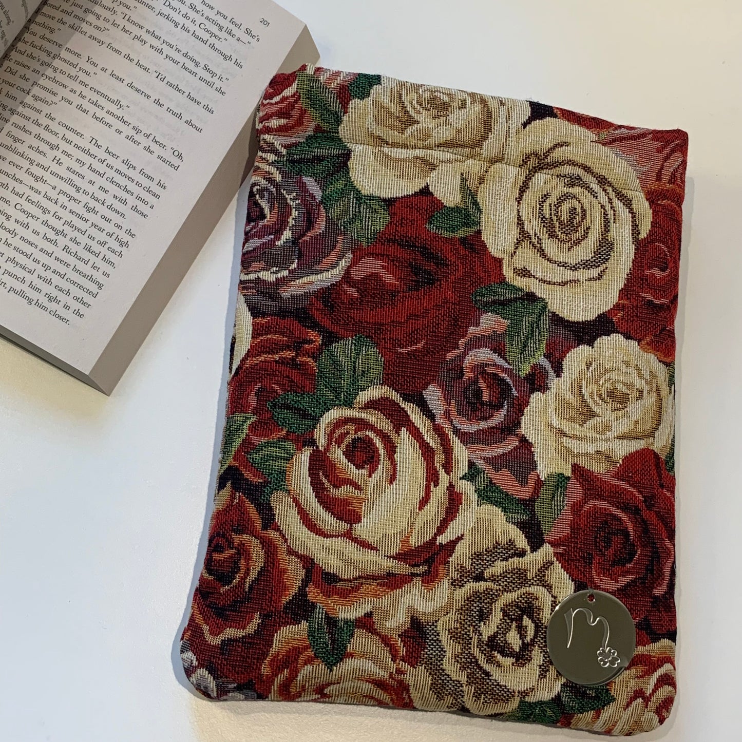 Book Sleeve; Elegant Rose